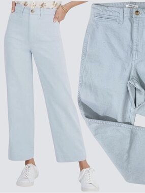 Madewell Emmett Wide-Leg Crop Pants in Speckle size 28